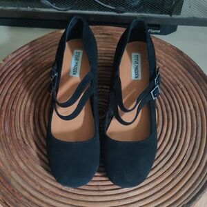Steve Madden Hatalie Black Double Buckle Heels Size 10M